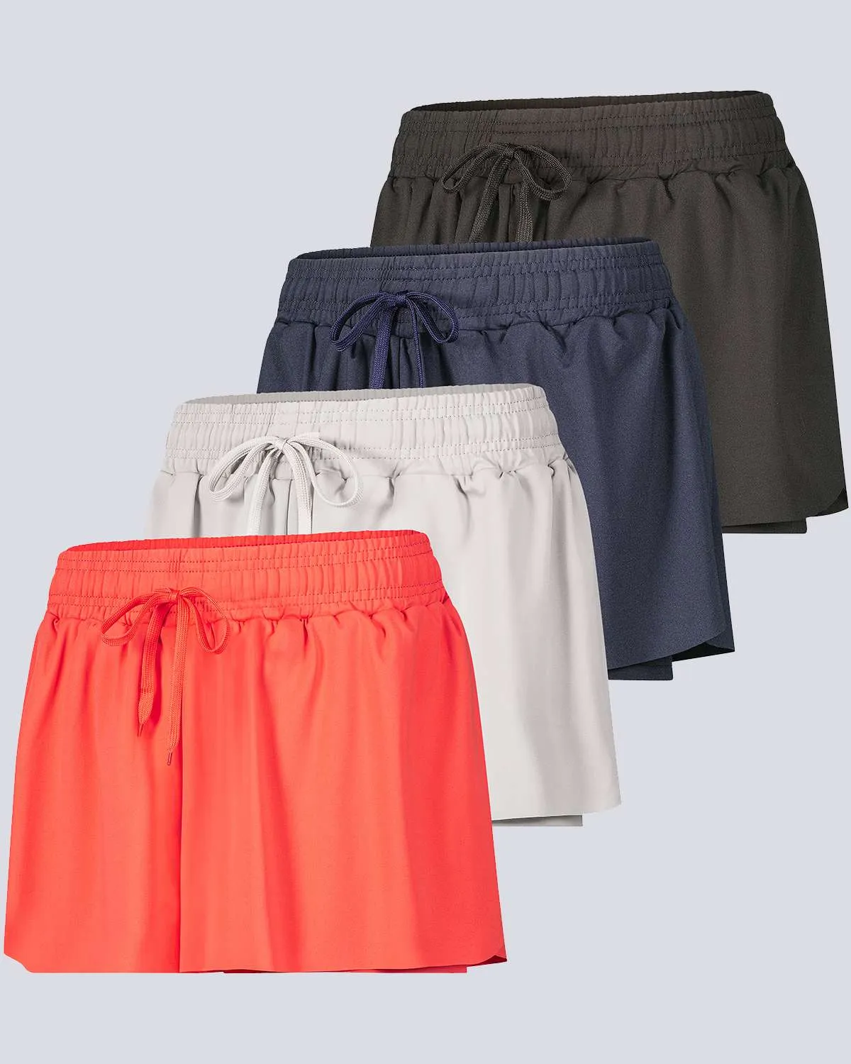 4 Pack: Women's Flowy Dry Fit Running Short (Available In Plus Size)