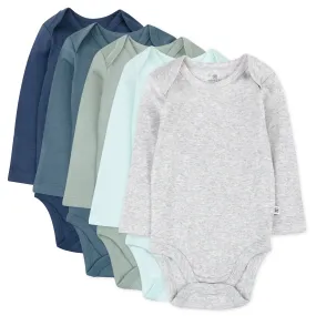 5-Pack Organic Cotton Long Sleeve Bodysuits