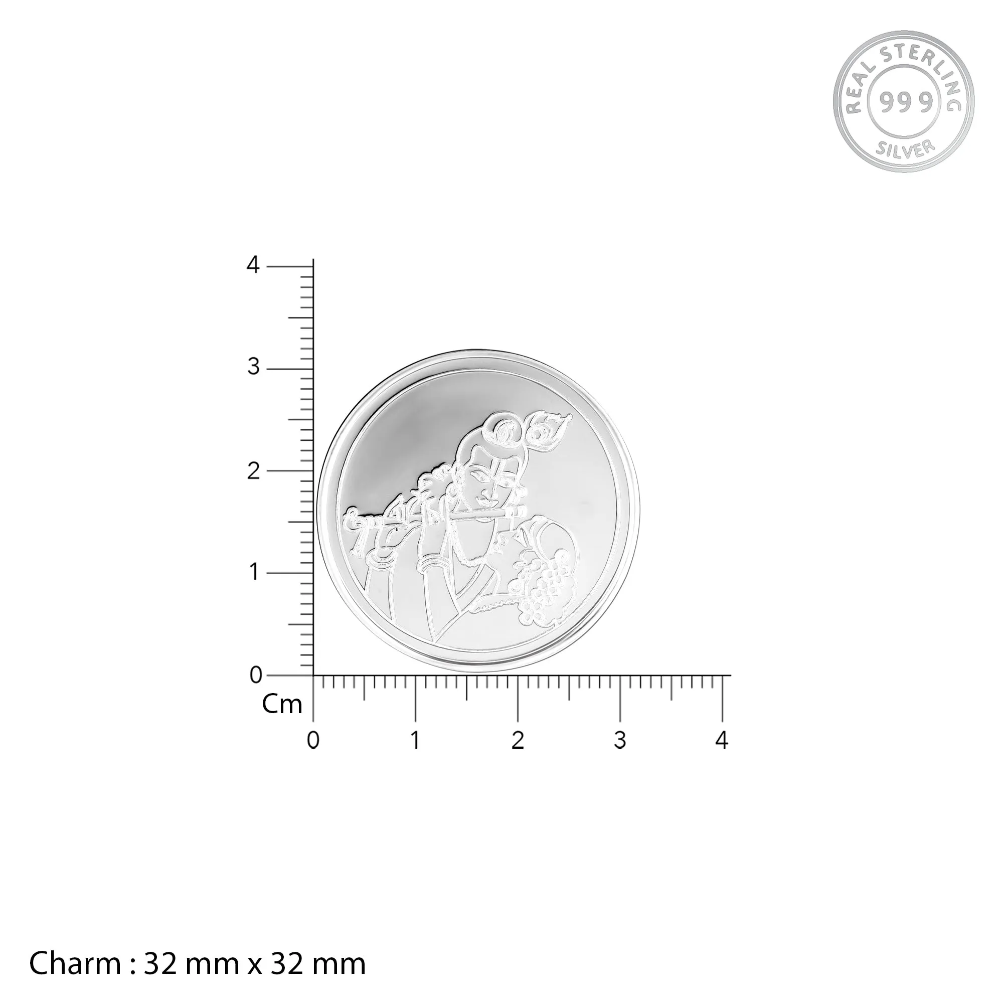 999 Silver Radha Krishna Coin-10g