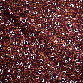 Abstract Ditsy Floral Sweatshirt Fleece Burgundy
