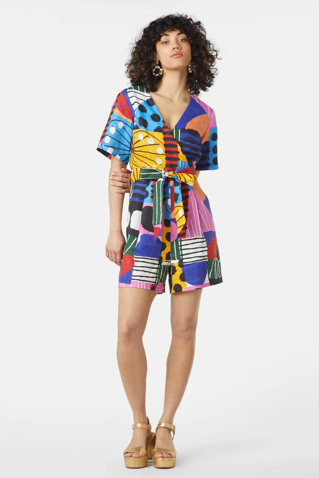 Abstract Line Playsuit