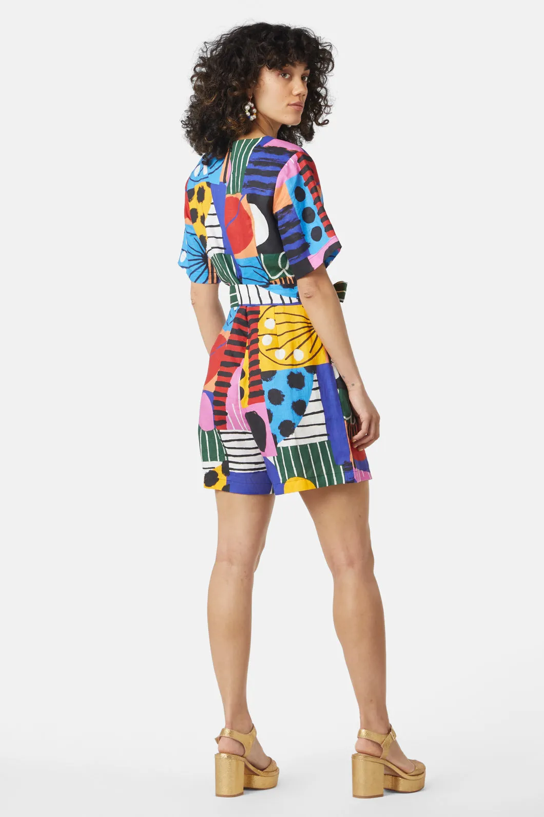 Abstract Line Playsuit
