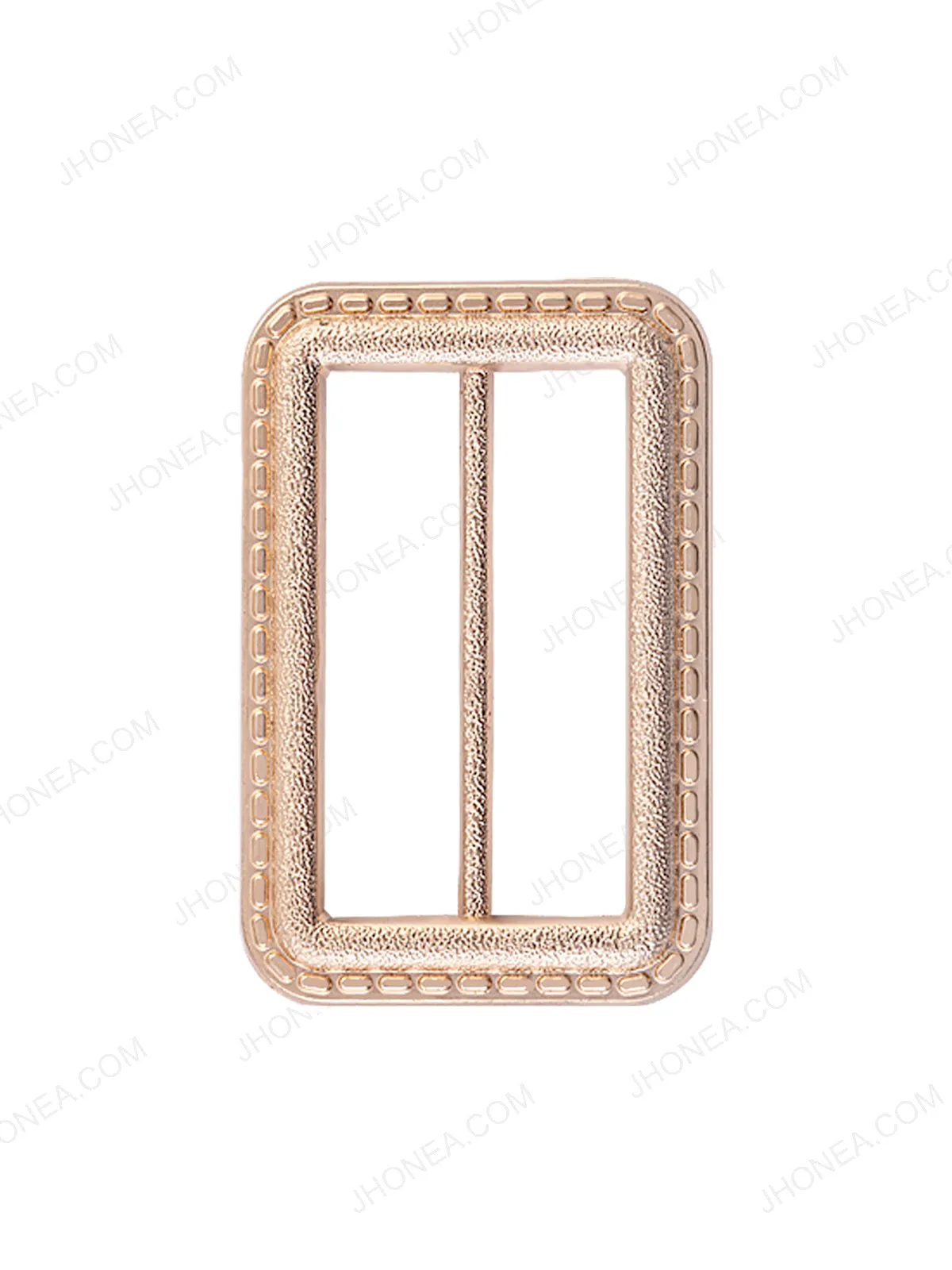 Accented Border Adjustable Webbing Strap Slider Buckle