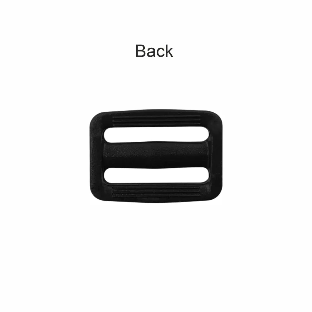 Adjustable Webbing Strap Black Tri-Glide Slider Plastic Buckle