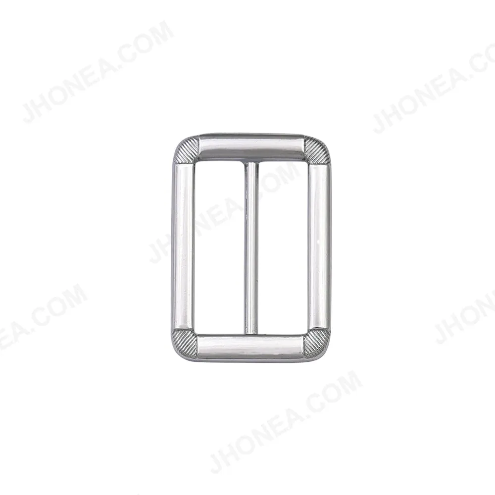 Adjustable Webbing Strap Tri-Glide Slider Shiny Metal Buckle
