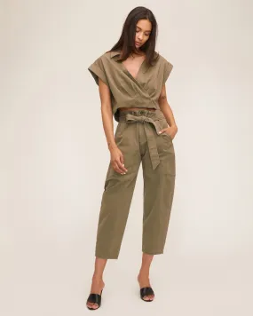 Adler Canvas Balloon Pant in Military Green