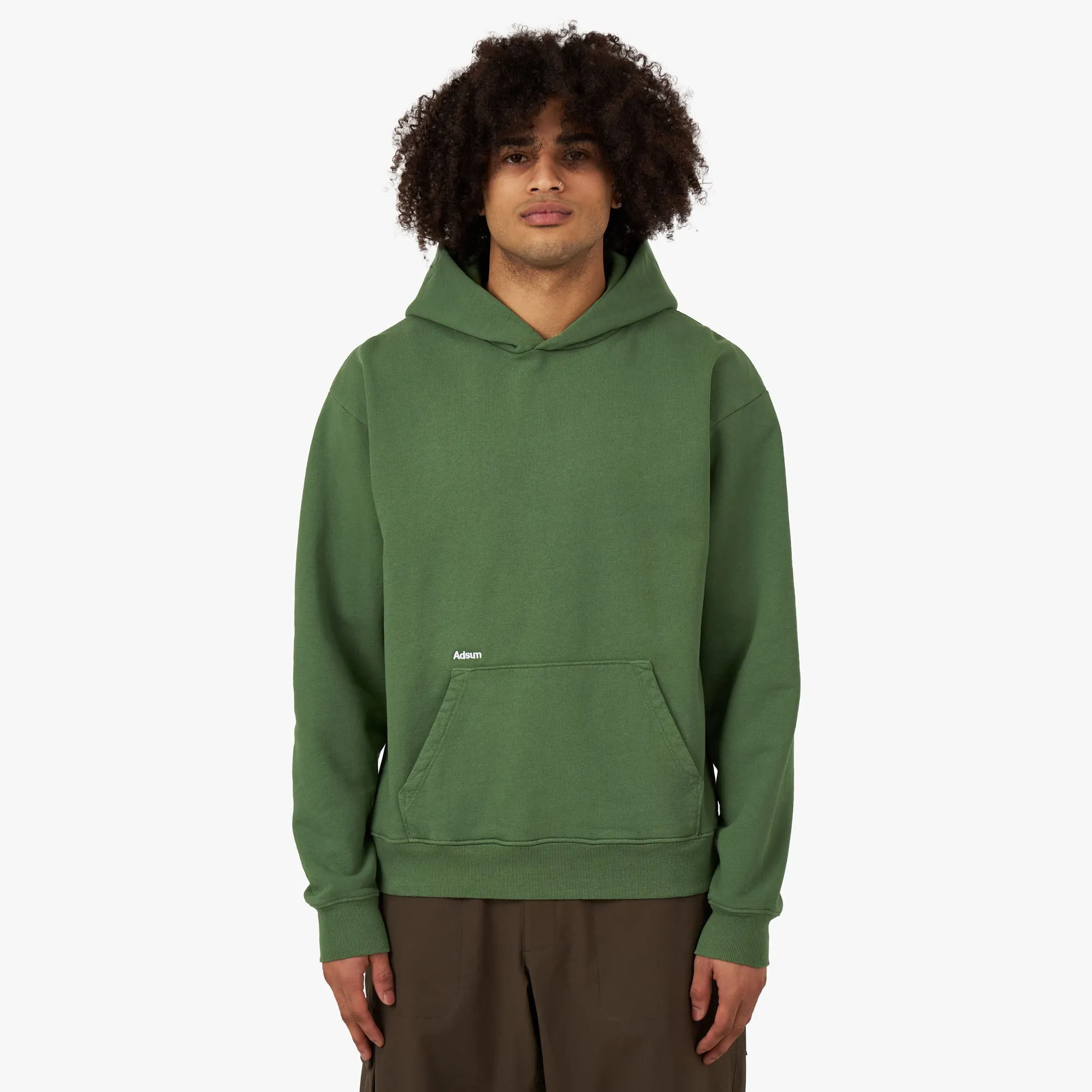 Adsum Core Logo Pullover Hoodie / Duck Green