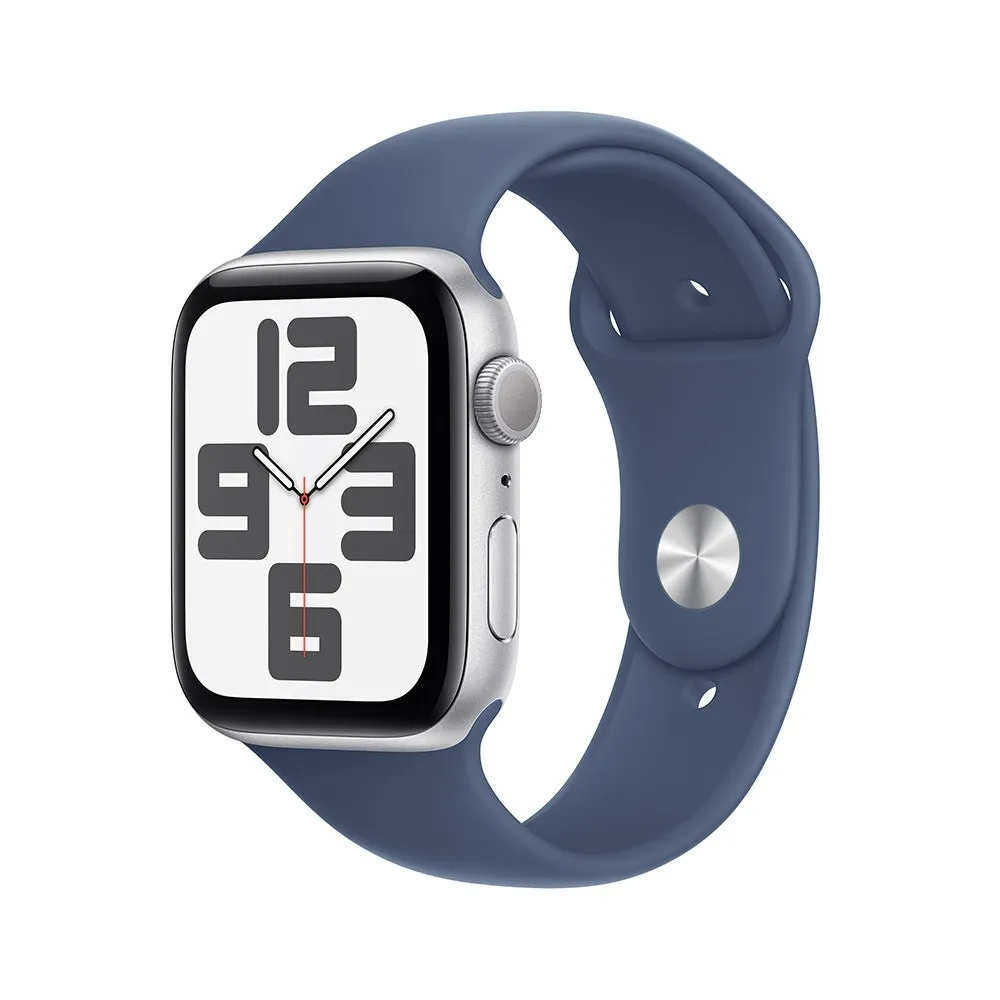 Apple Watch SE 40mm Silver Aluminium Case with Denim Sport Band