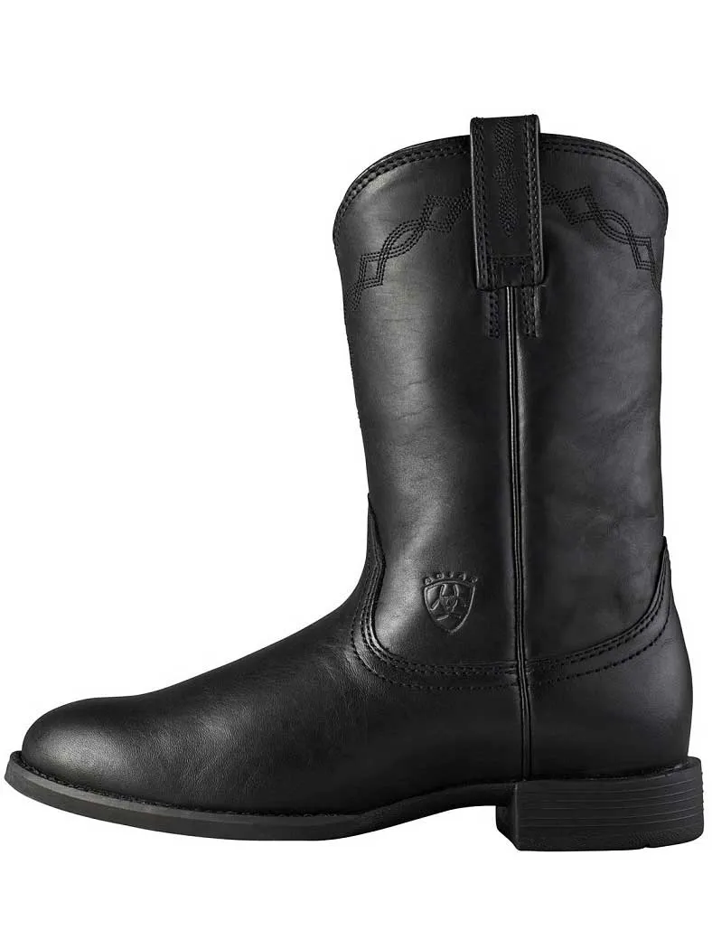Ariat 10000794 Womens Heritage Roper Cowgirl Boot Black - D