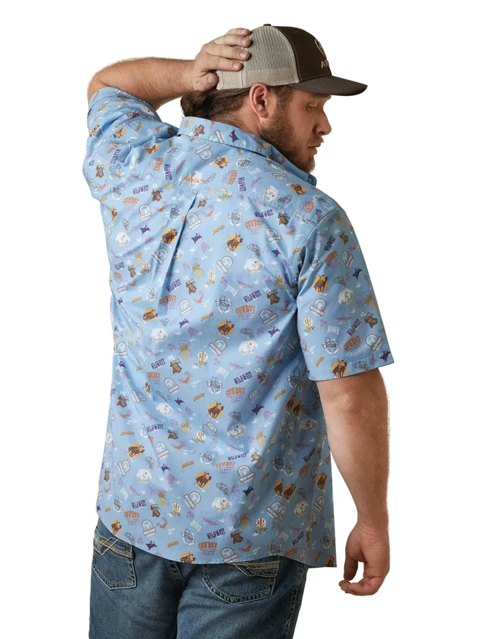 Ariat 10044986 Mens Mauricio Classic Short Sleeve Shirt Lilac