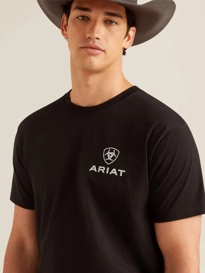 Ariat 10047886 Mens Sugar Flag T-Shirt Black