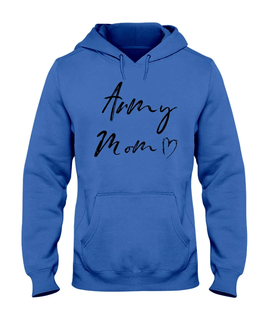 Army Mom Chalk Handwriting T-shirts