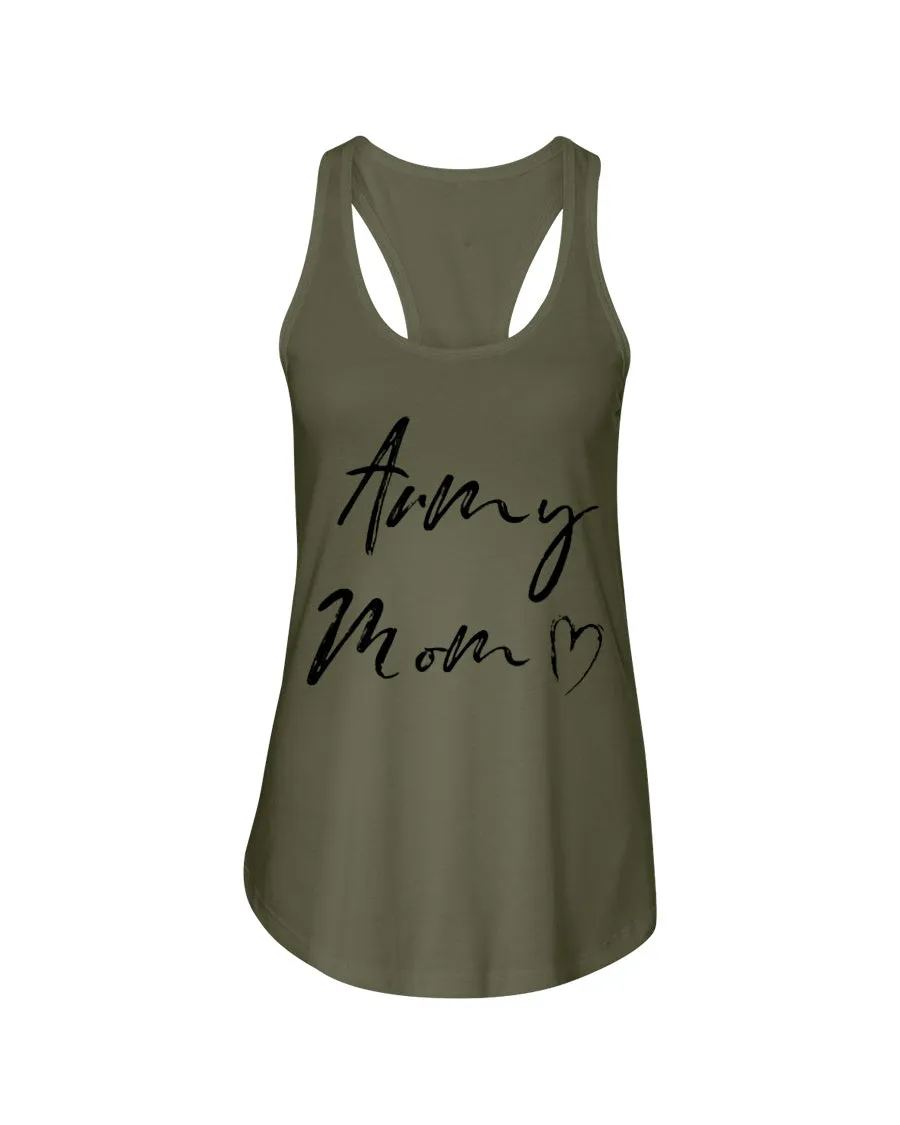Army Mom Chalk Handwriting T-shirts