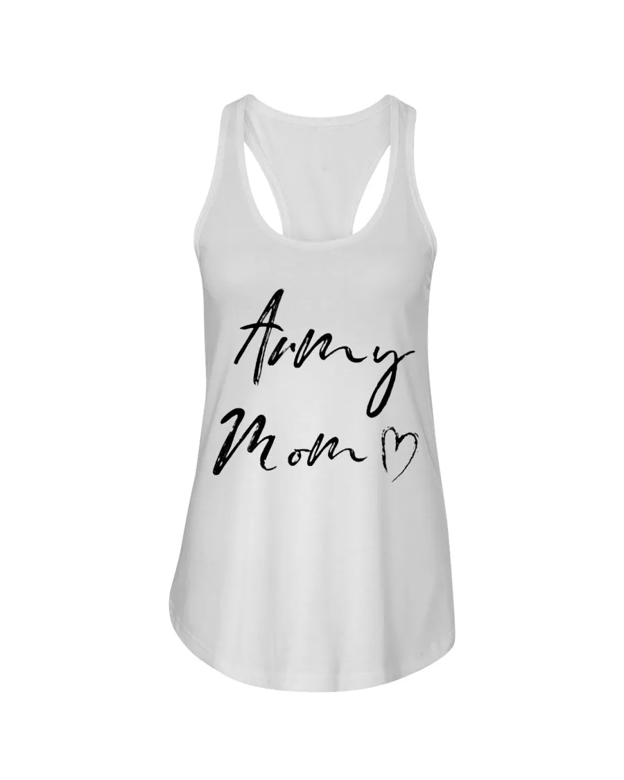 Army Mom Chalk Handwriting T-shirts