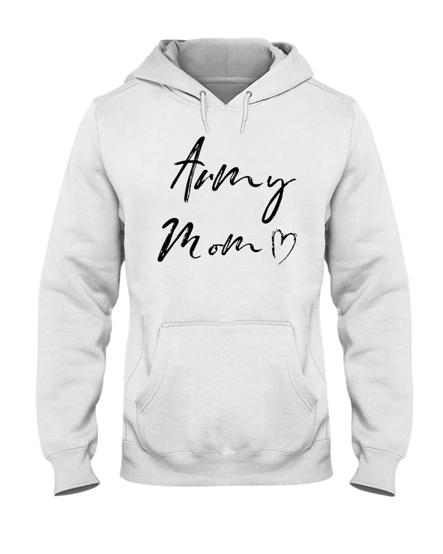 Army Mom Chalk Handwriting T-shirts