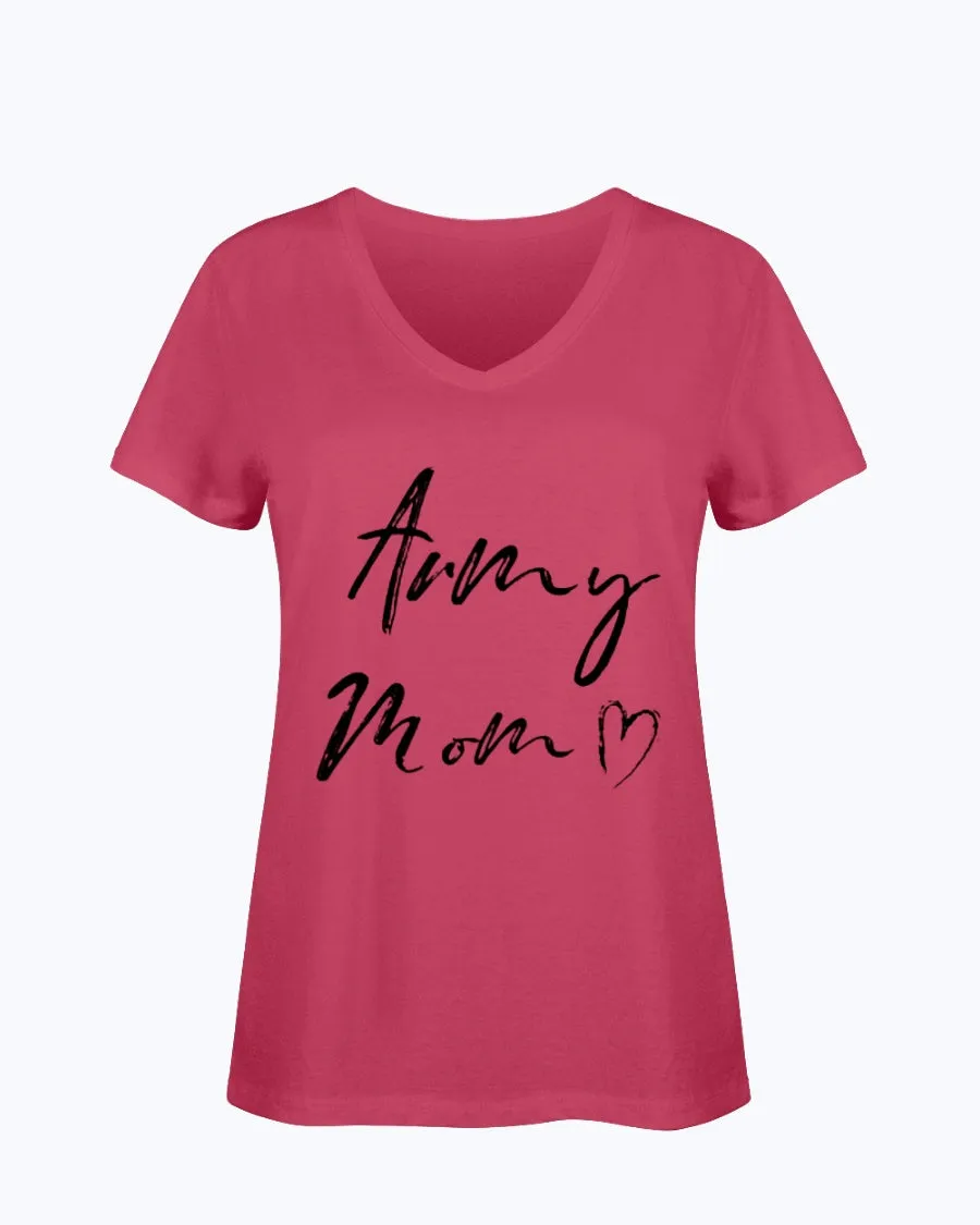 Army Mom Chalk Handwriting T-shirts