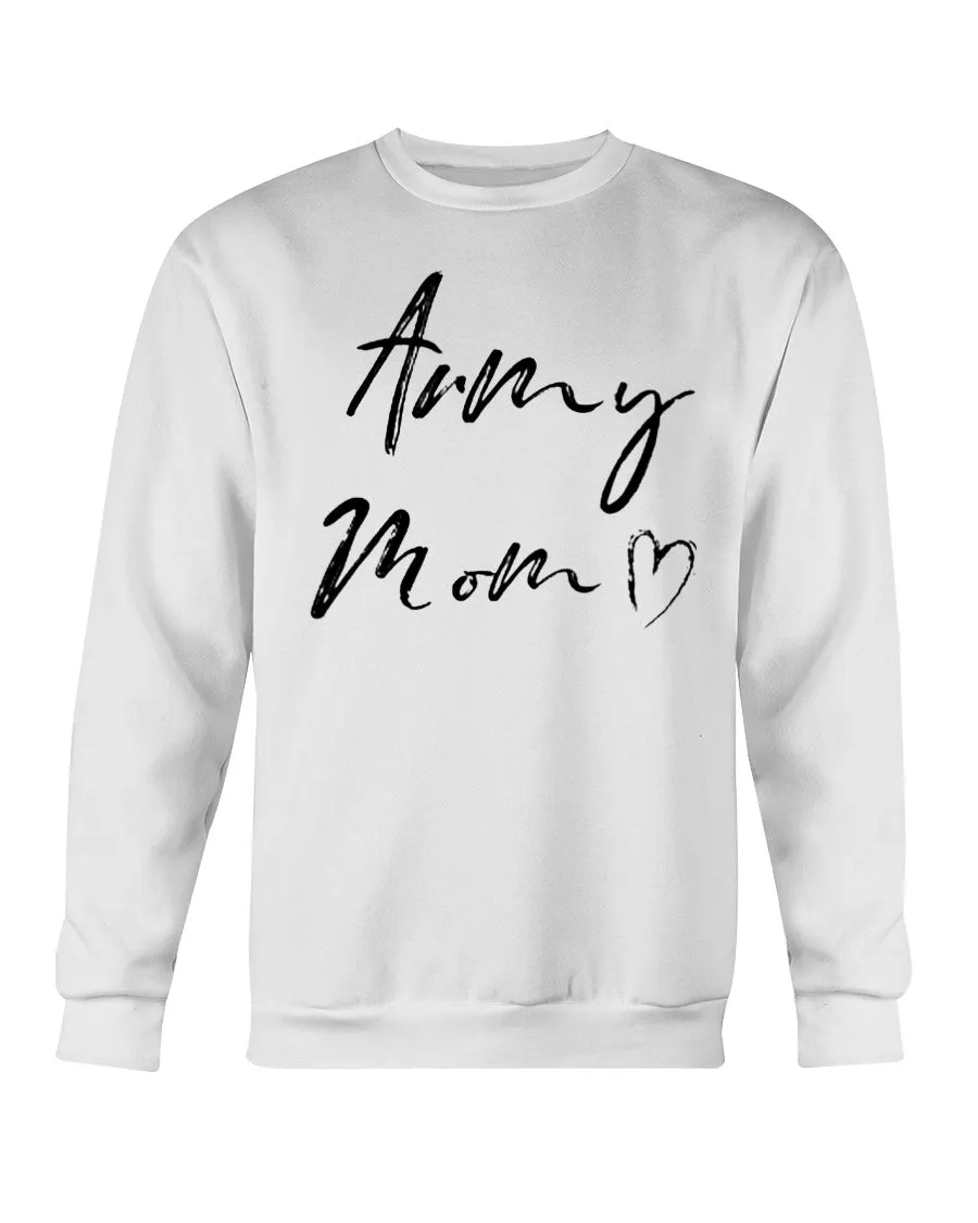 Army Mom Chalk Handwriting T-shirts