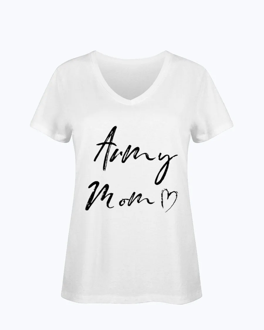 Army Mom Chalk Handwriting T-shirts