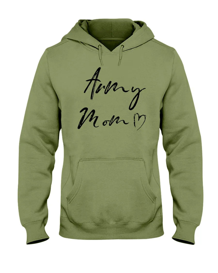 Army Mom Chalk Handwriting T-shirts