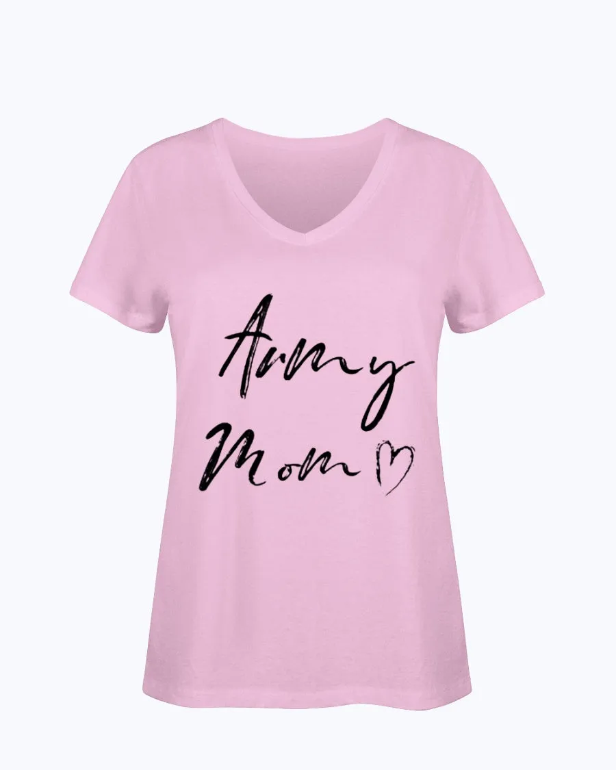 Army Mom Chalk Handwriting T-shirts