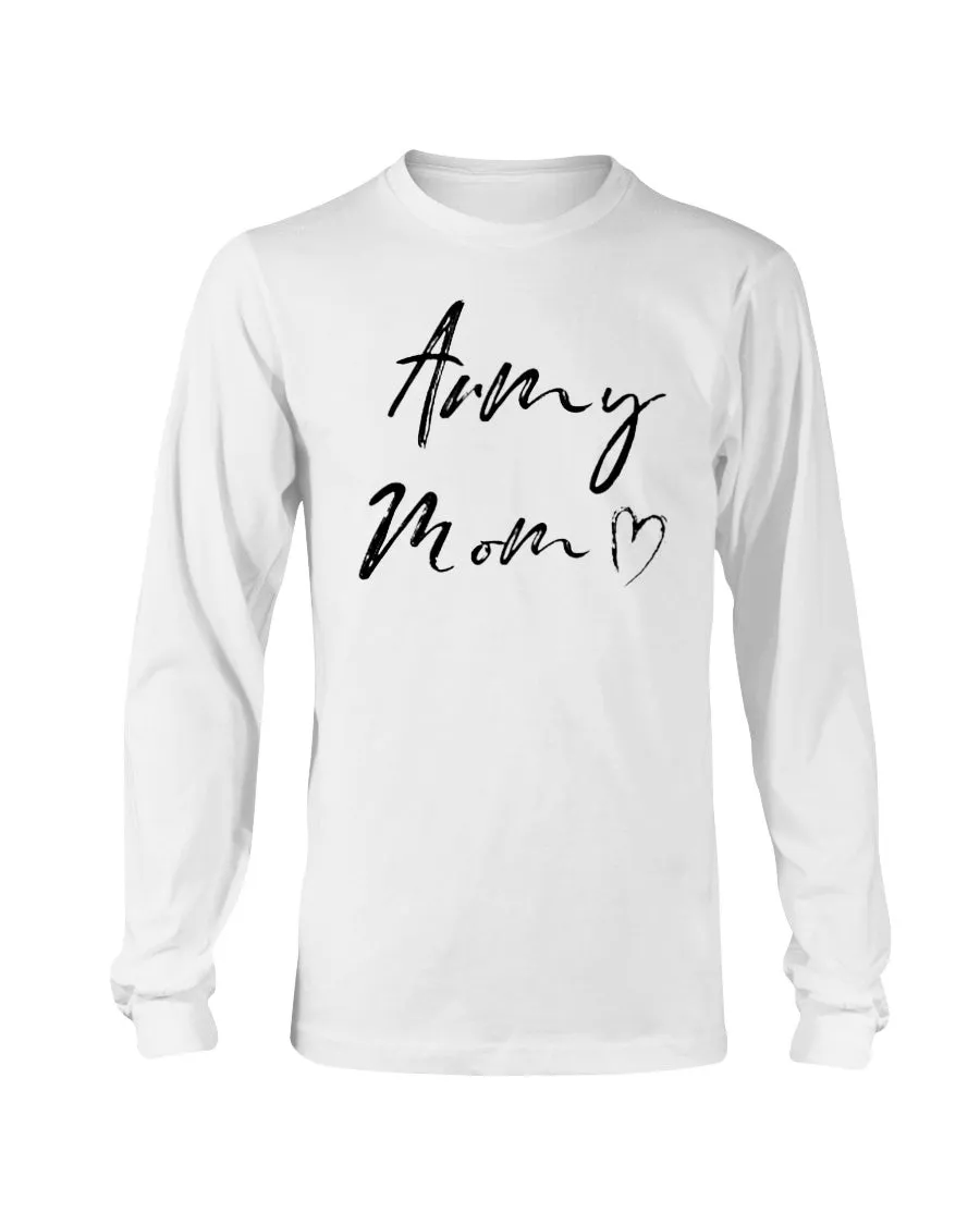 Army Mom Chalk Handwriting T-shirts