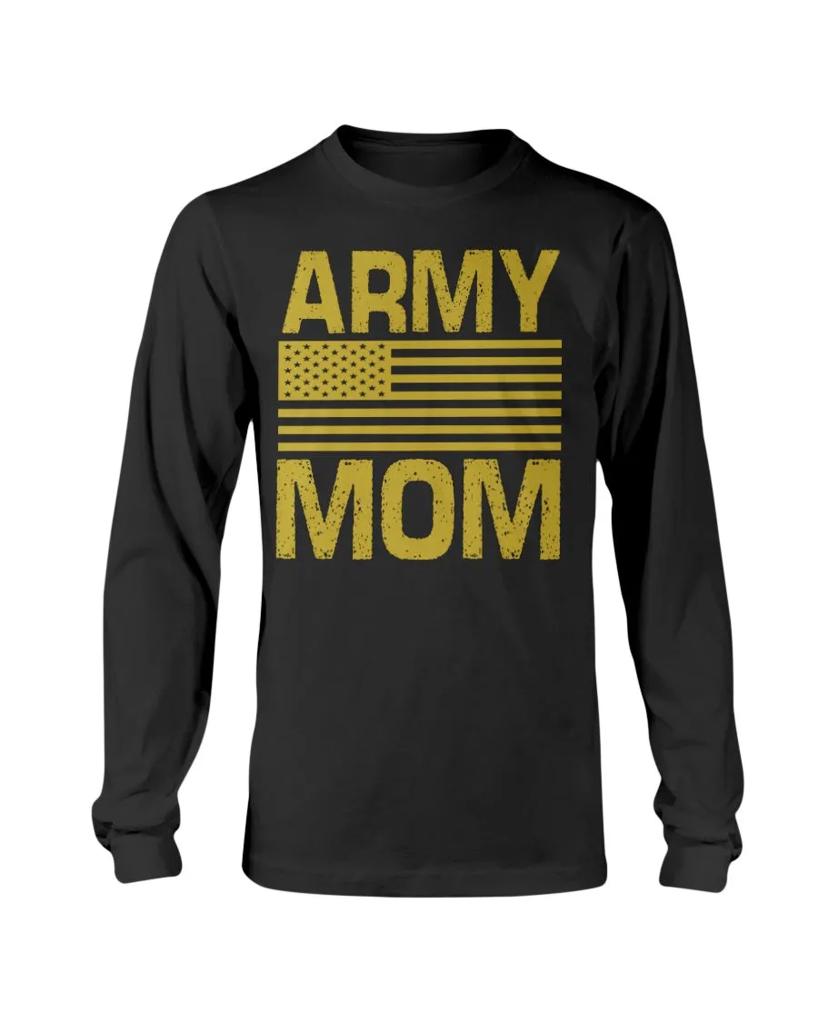 Army Mom Sweatshirt with American Flag