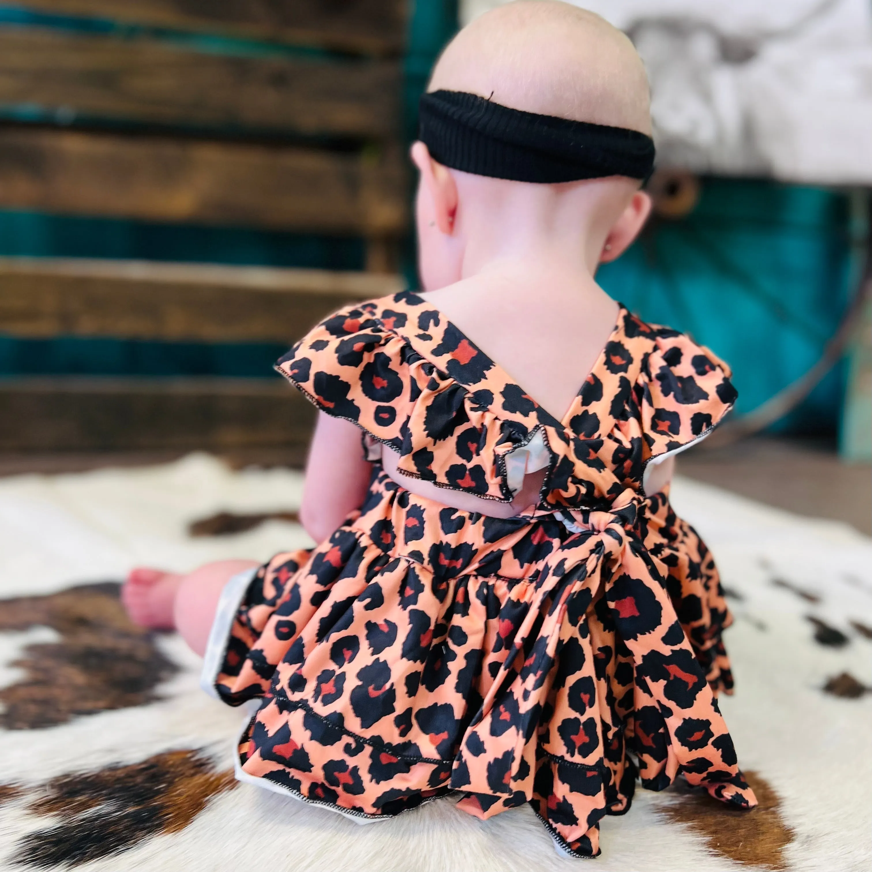 Baby Leopard Onsie Dress*