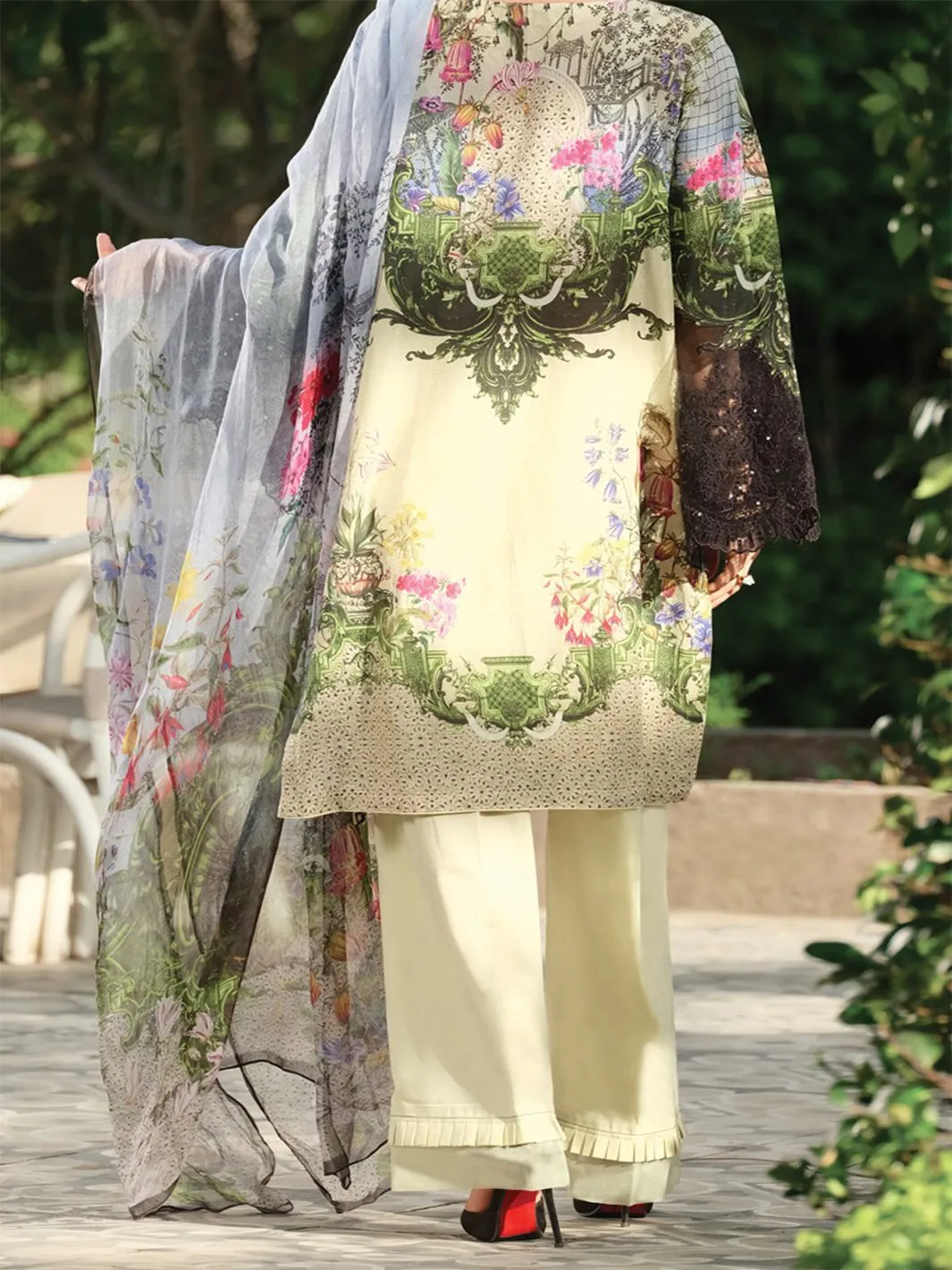 Beige Lawn 3 Piece Stitched - ALP-734