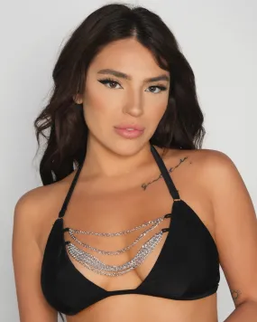 Black Breakin' Chains Bikini Top
