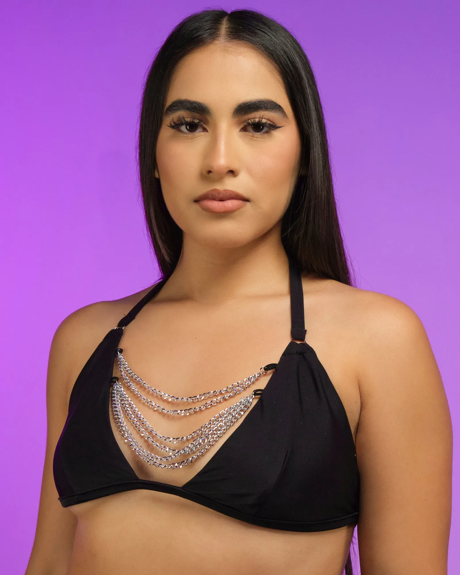 Black Breakin' Chains Bikini Top