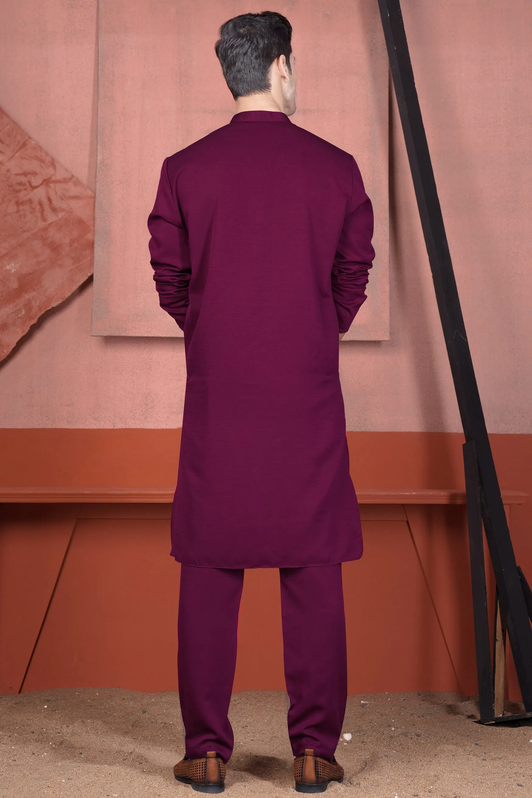 Bordeaux Wine Viscose Pajama F-9065