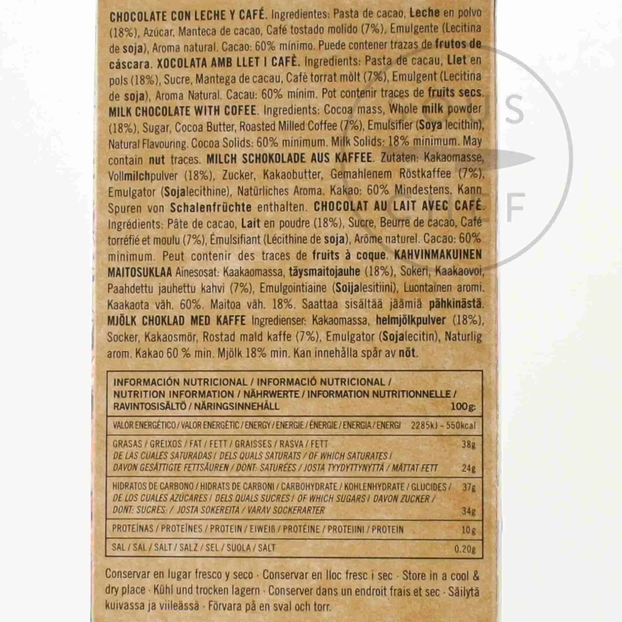 Cappuccino Milk Chocolate Bar, 85g