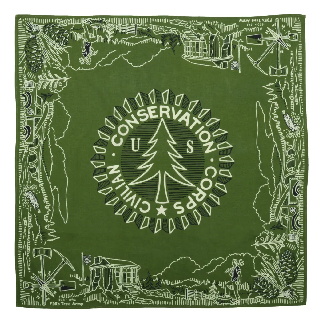 CCC Legacy Bandana Green Civilian Conservation Corps