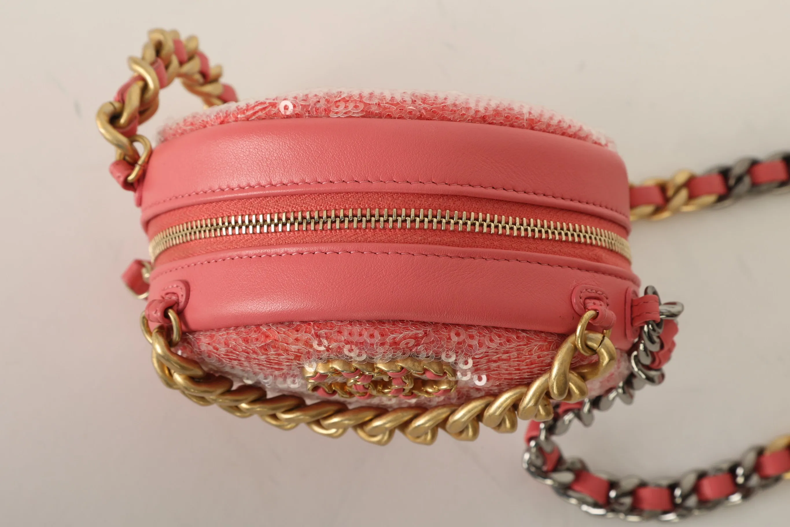 Chanel 19 Sequin Round Crossbody