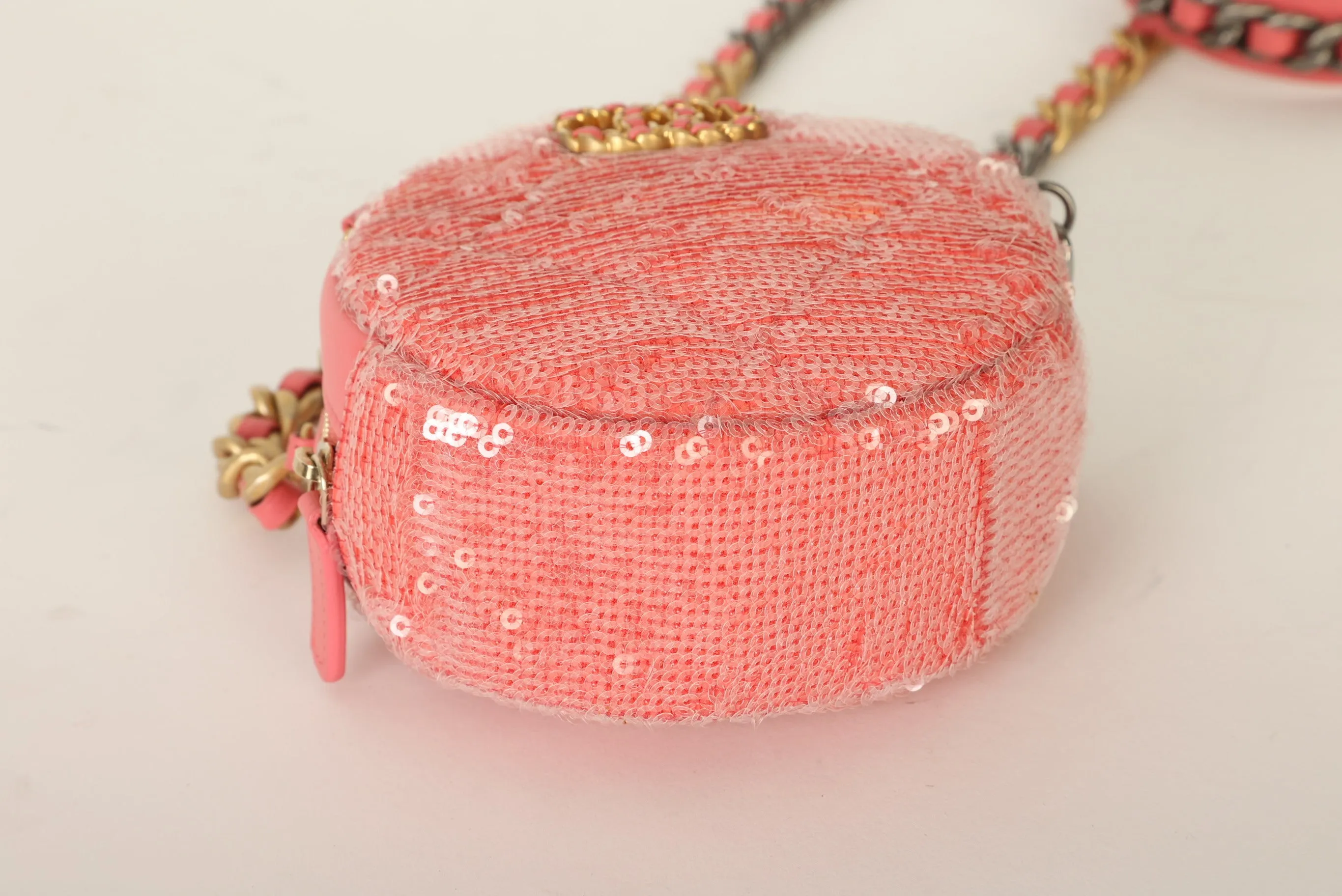 Chanel 19 Sequin Round Crossbody