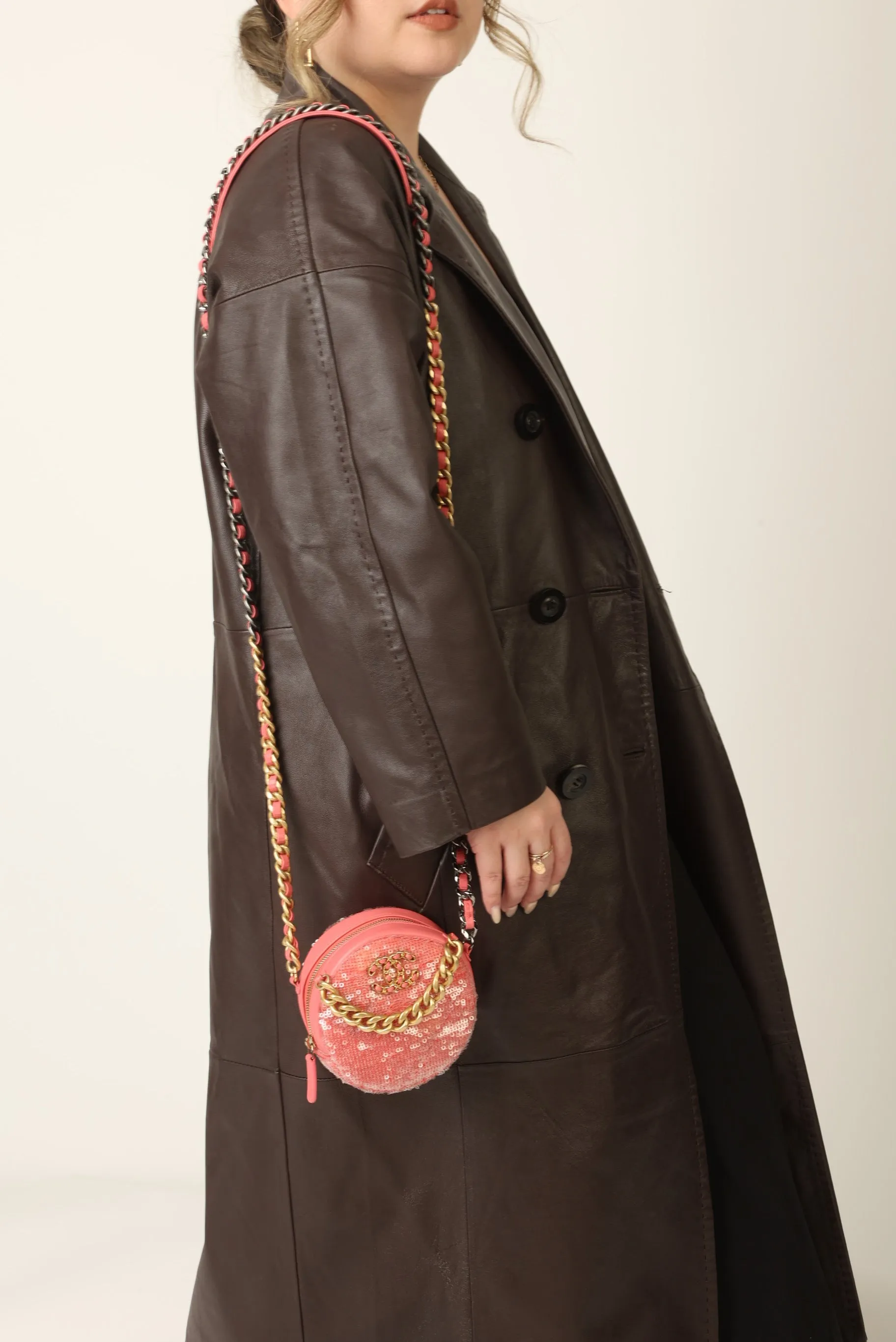 Chanel 19 Sequin Round Crossbody