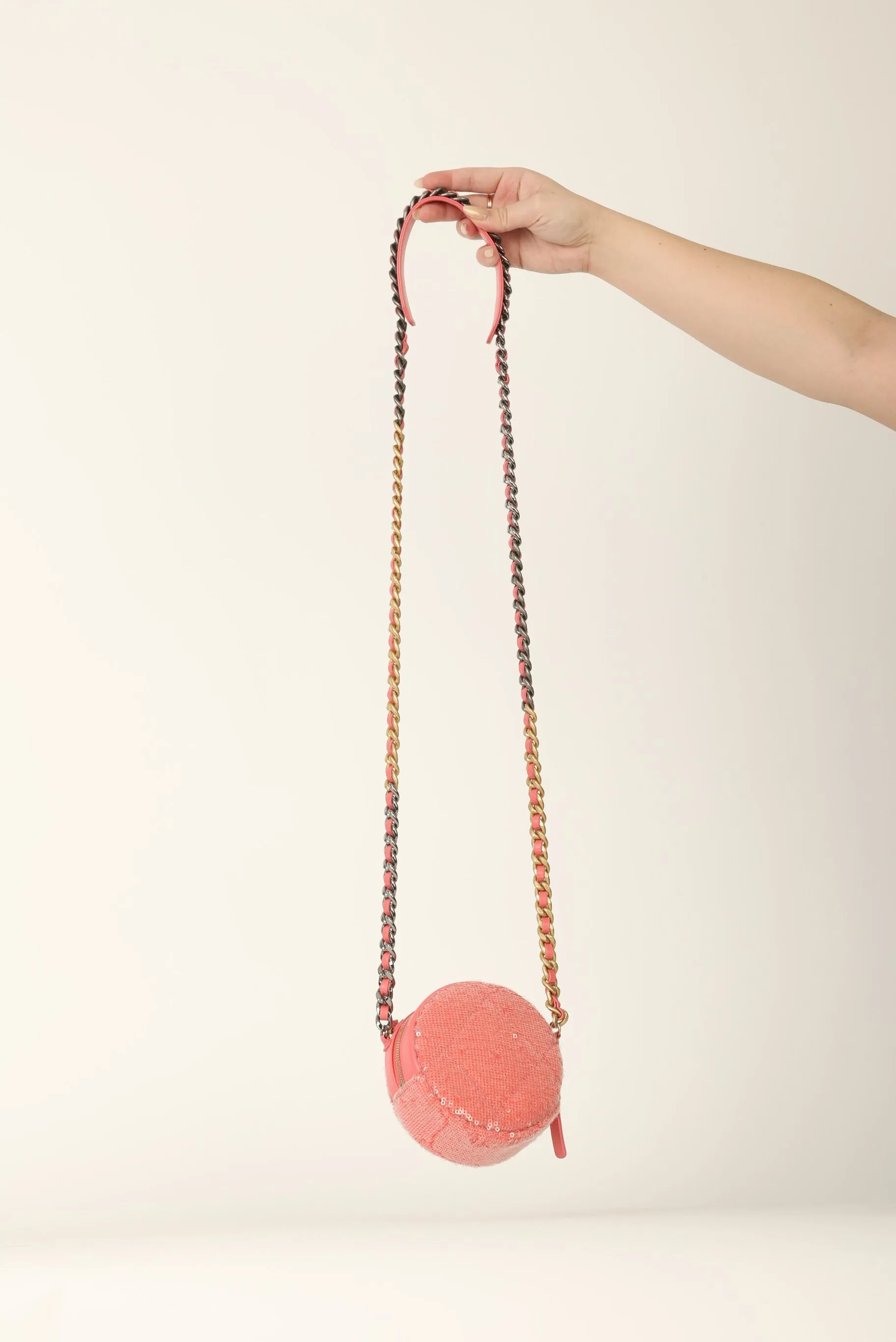 Chanel 19 Sequin Round Crossbody