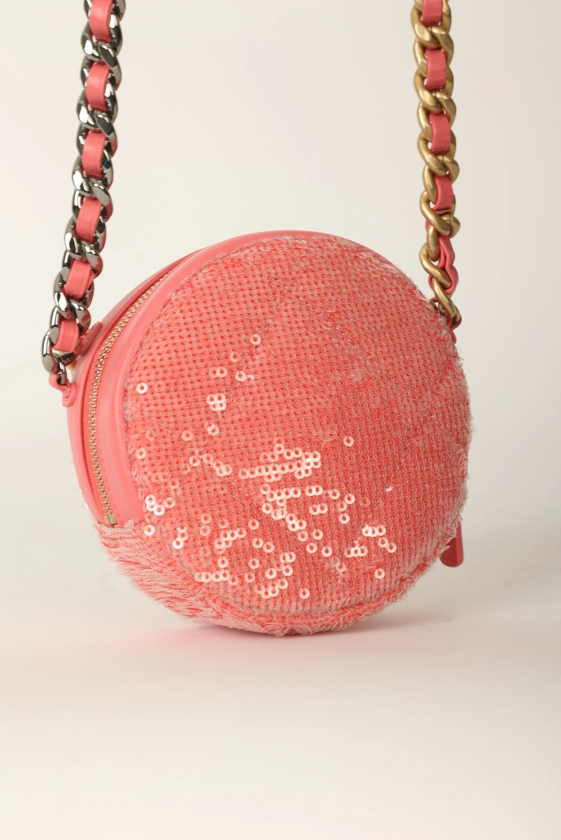 Chanel 19 Sequin Round Crossbody