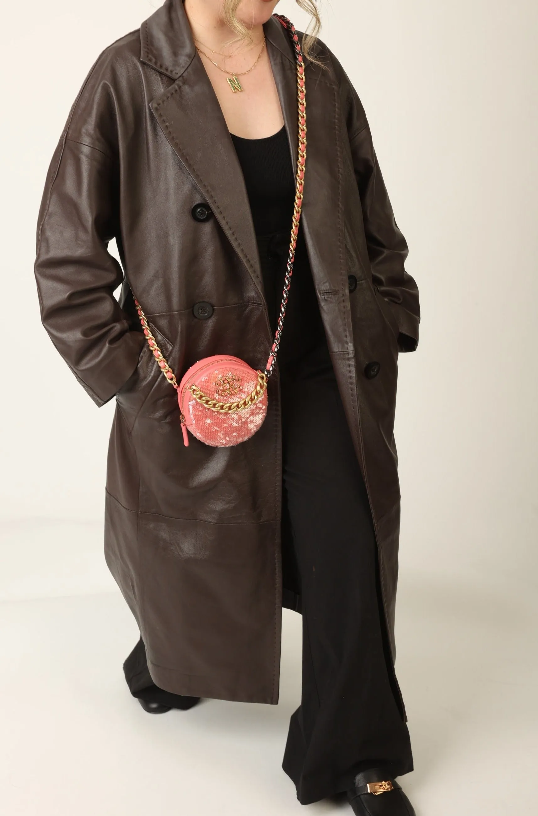 Chanel 19 Sequin Round Crossbody