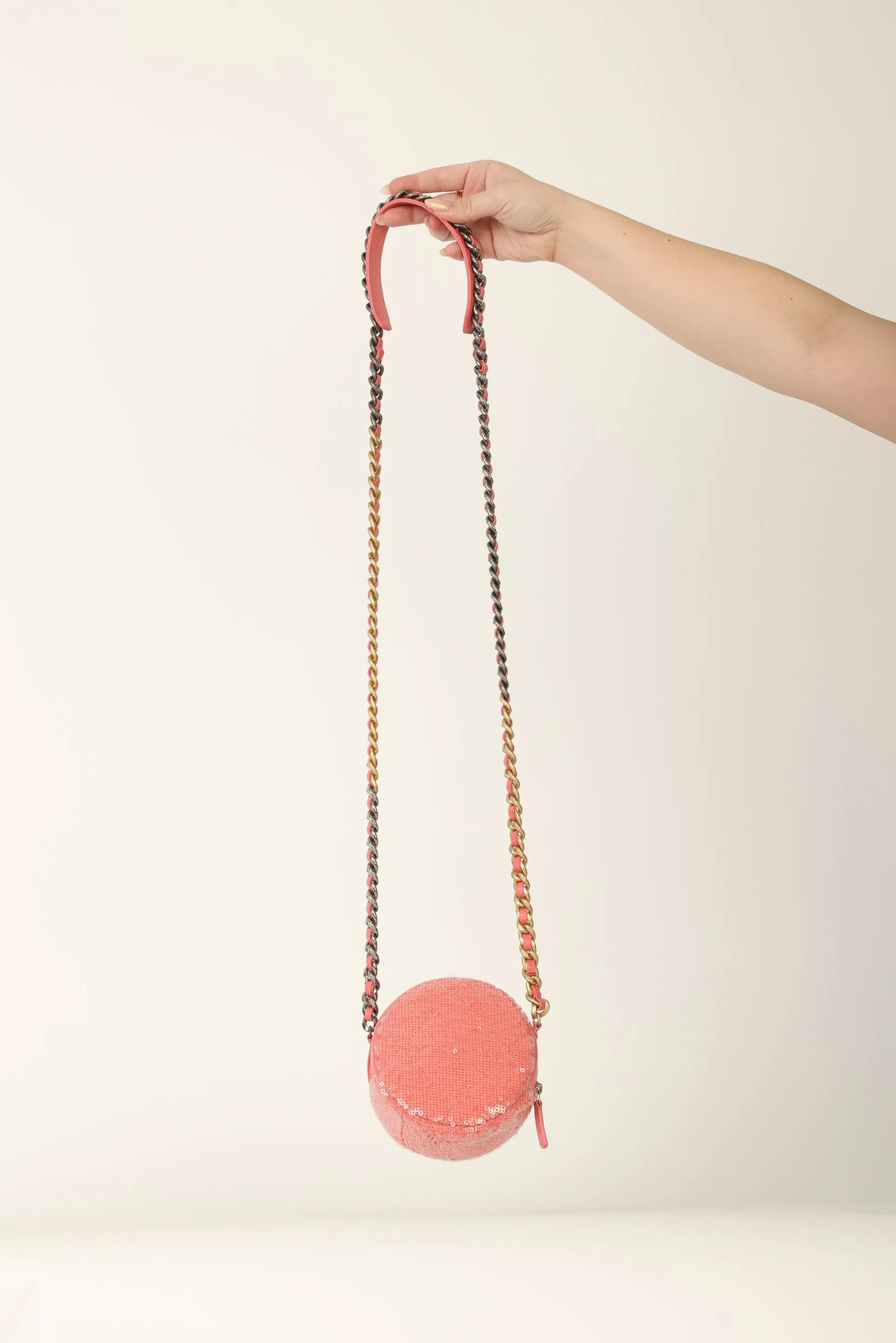 Chanel 19 Sequin Round Crossbody