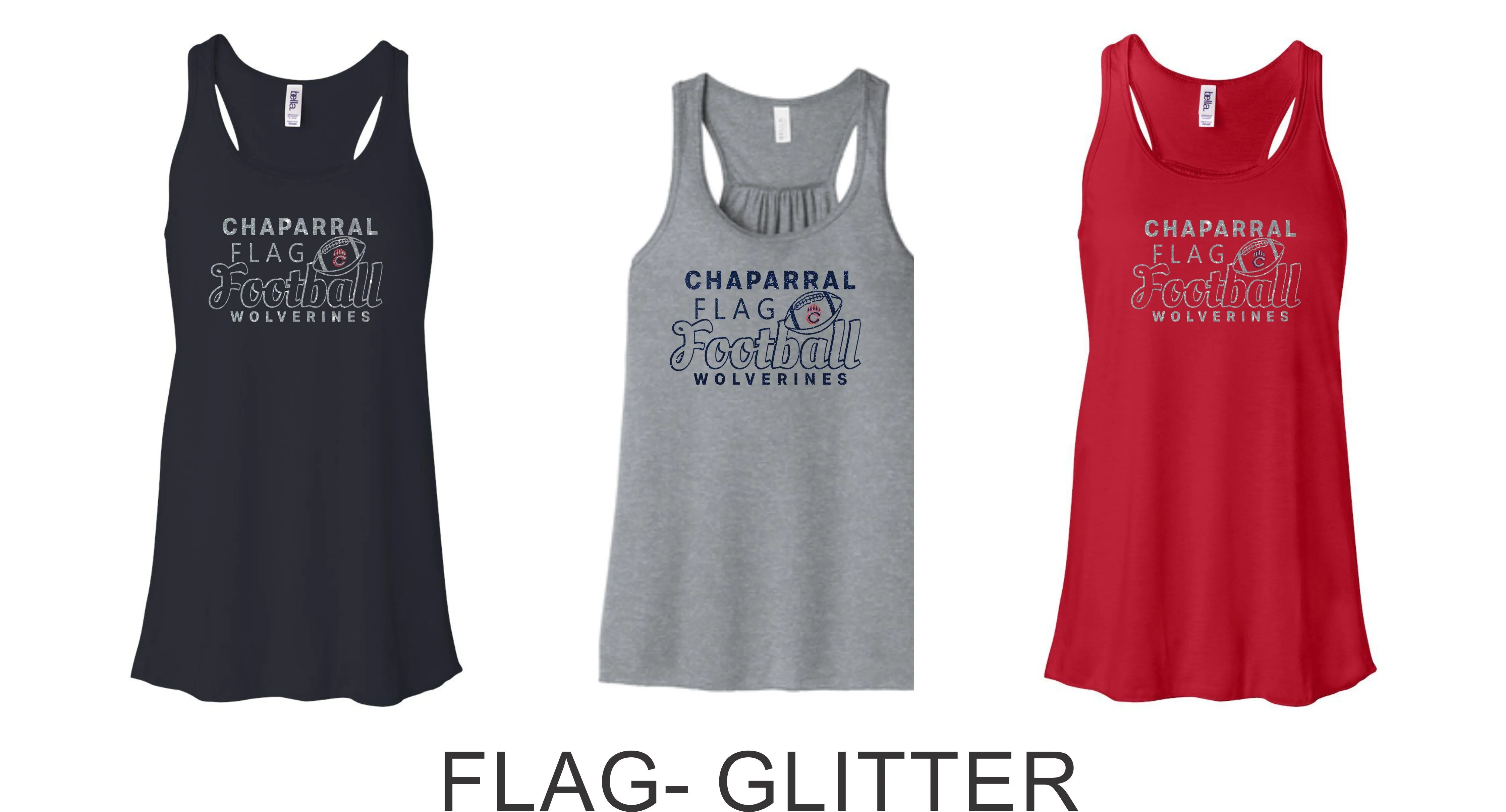 Chap Flag Football Flowy Tank- 4 design choices