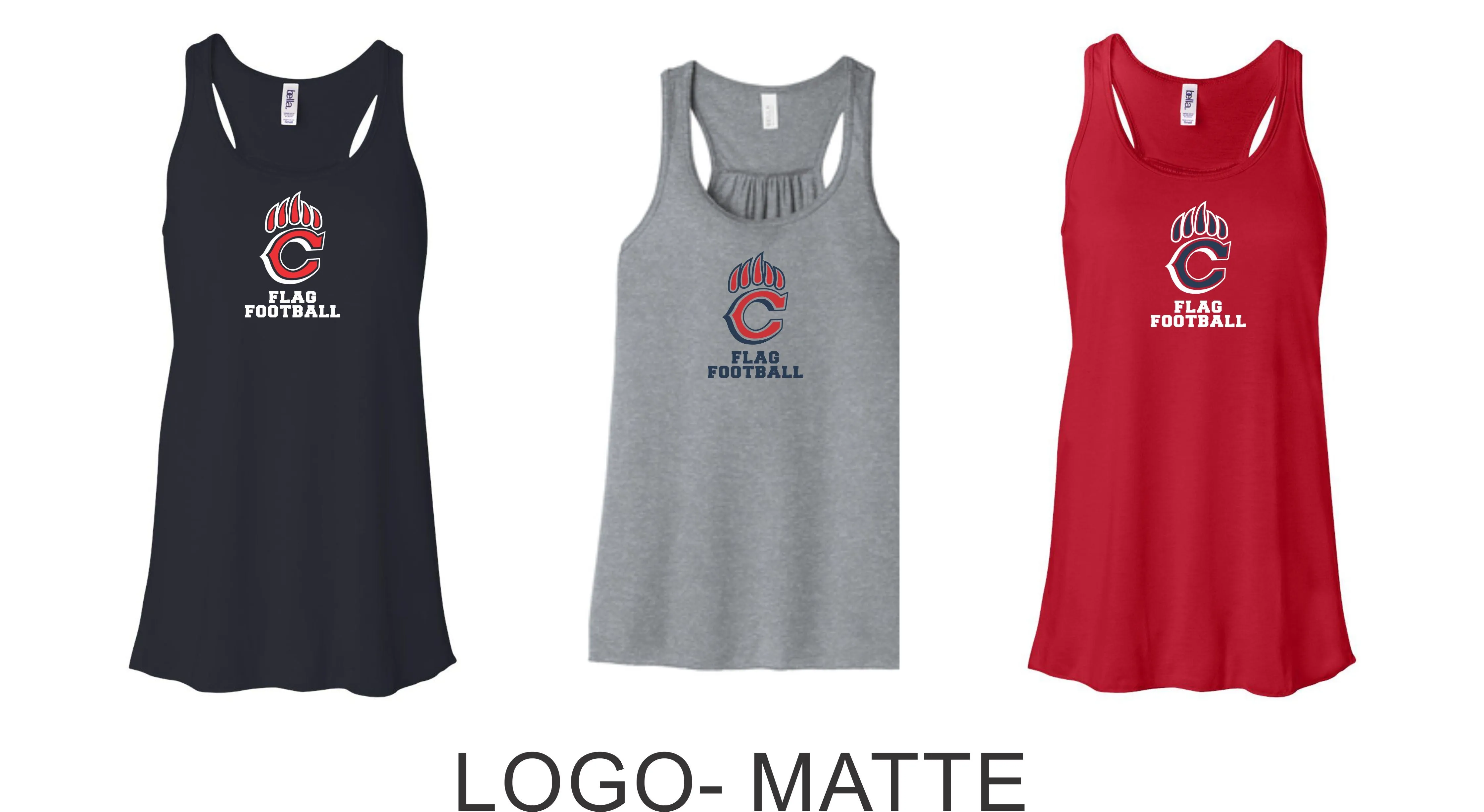 Chap Flag Football Flowy Tank- 4 design choices