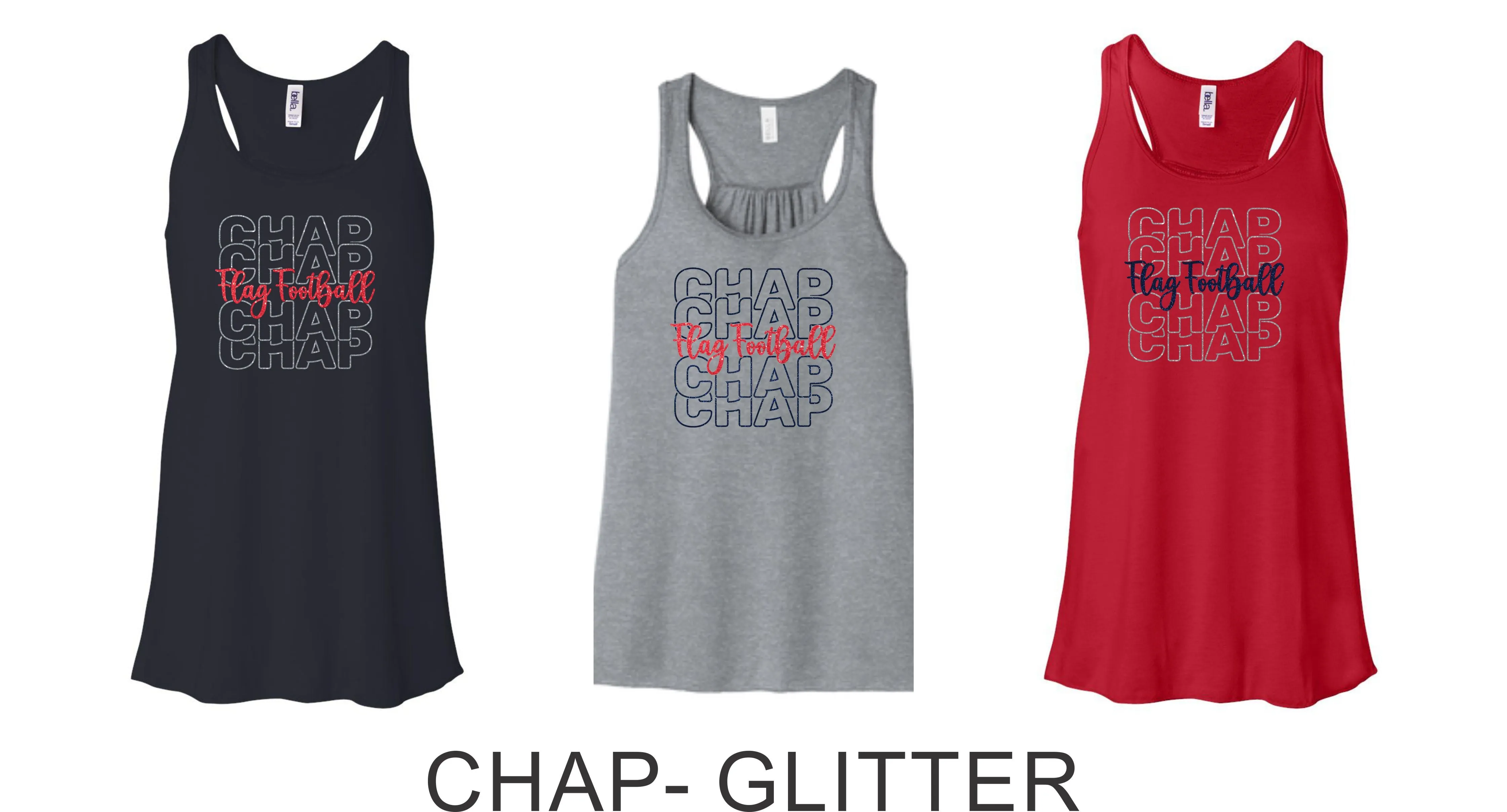 Chap Flag Football Flowy Tank- 4 design choices
