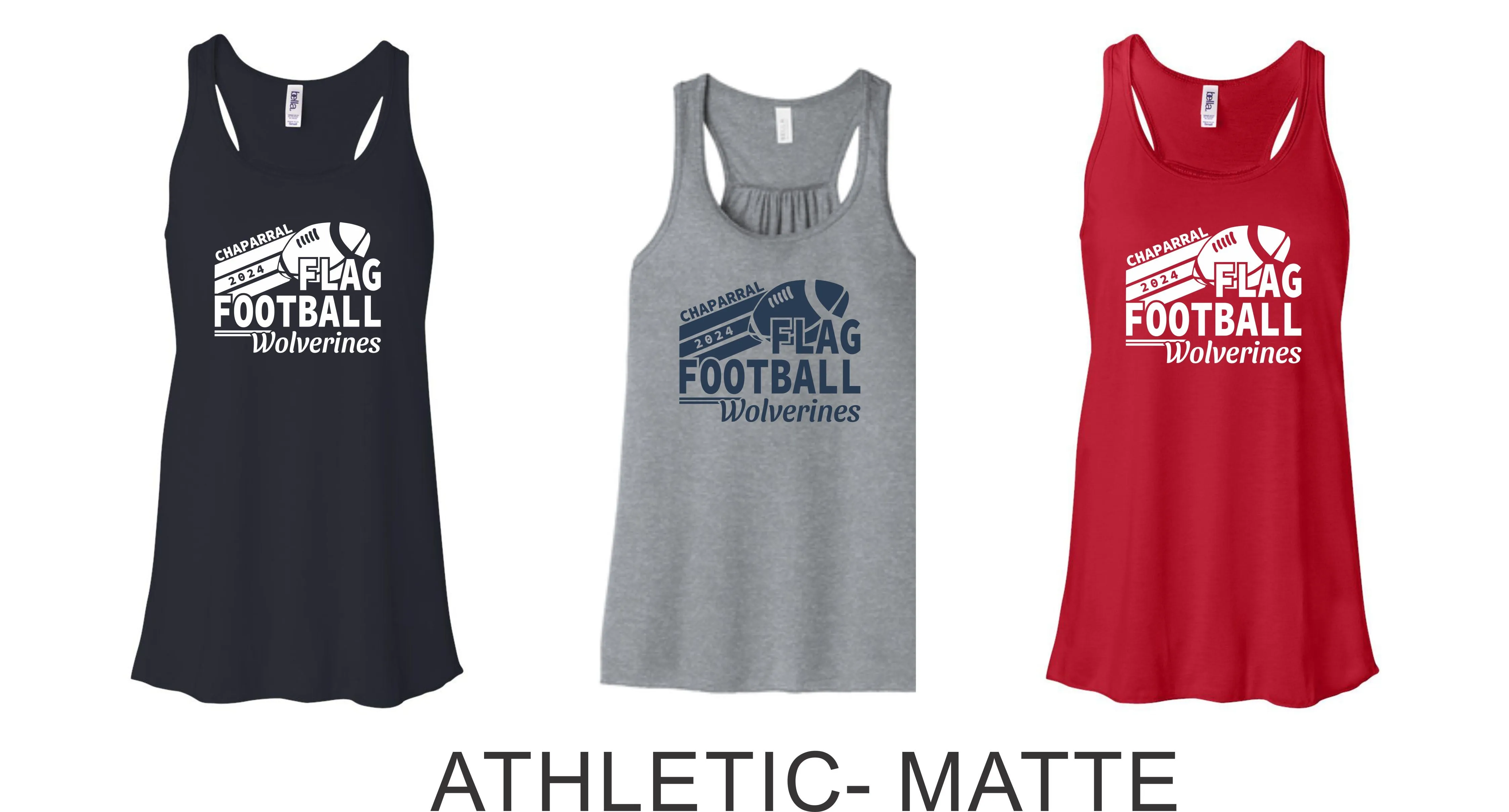 Chap Flag Football Flowy Tank- 4 design choices