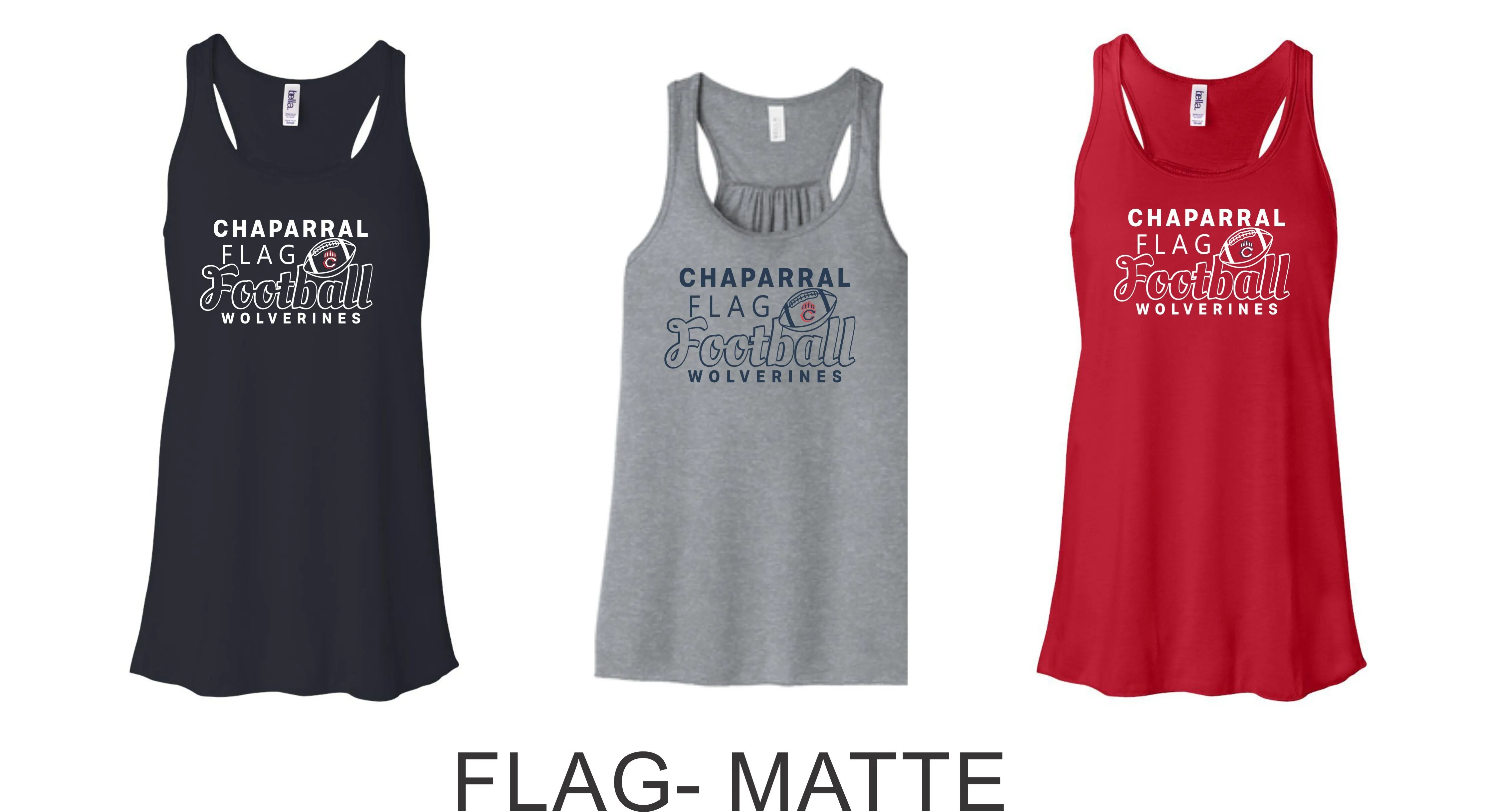 Chap Flag Football Flowy Tank- 4 design choices