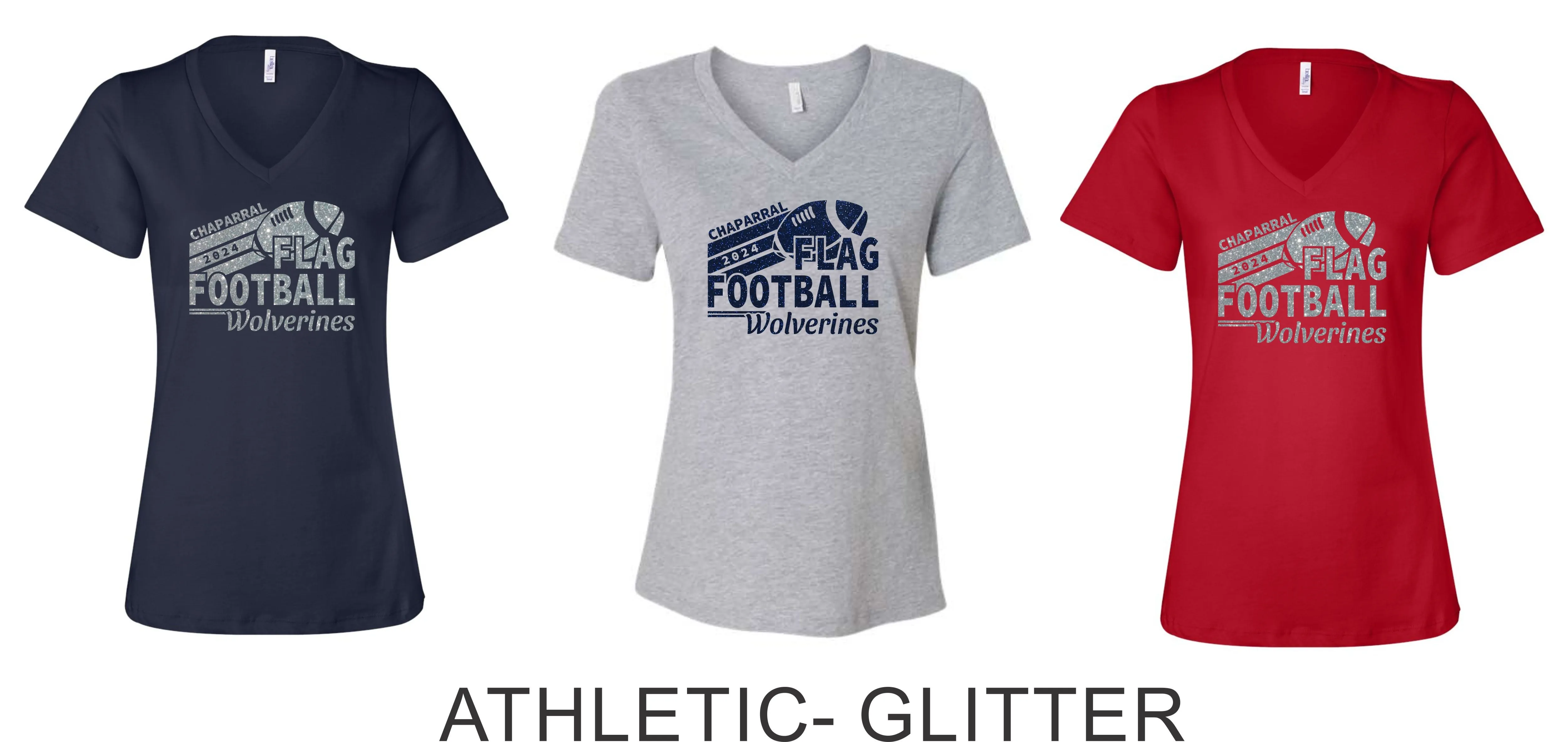 Chap Flag Football Ladies Tee- 4 design choices