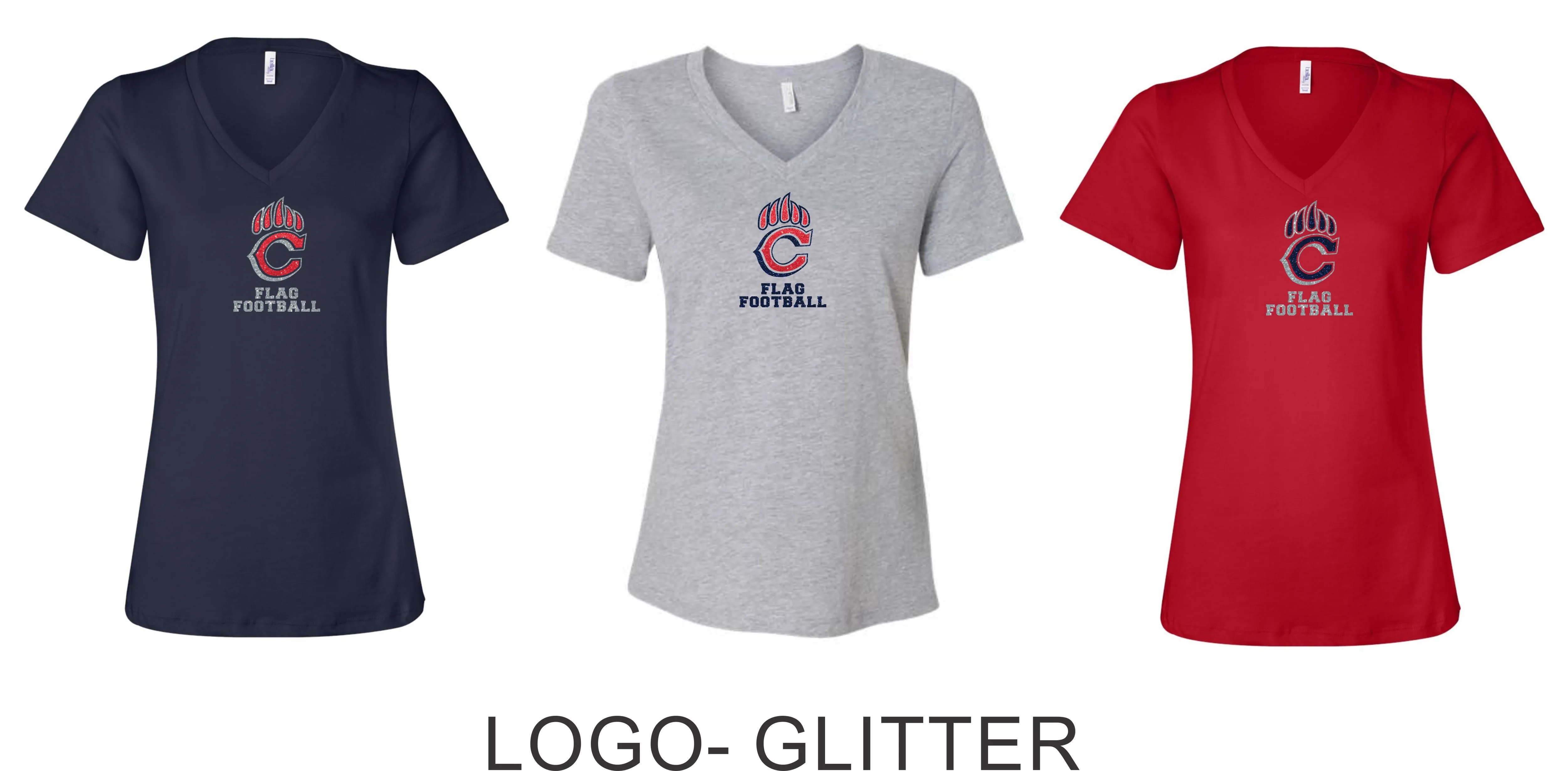 Chap Flag Football Ladies Tee- 4 design choices