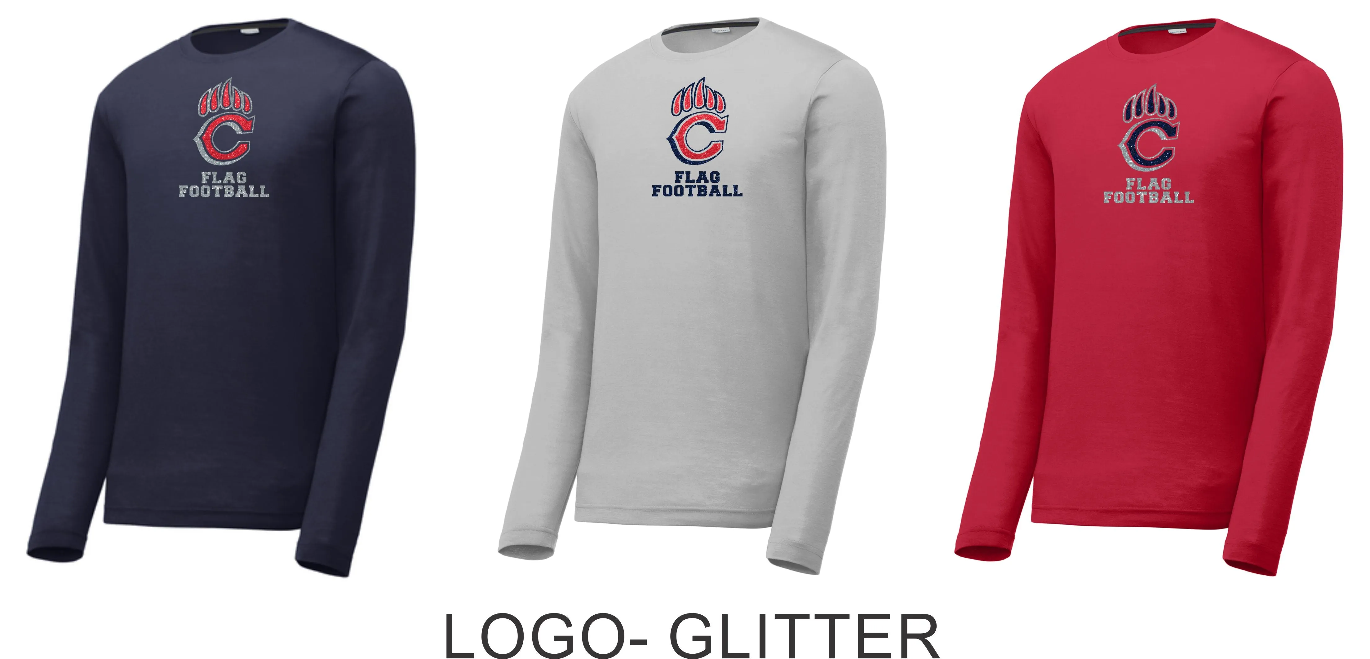 Chap Flag Football Long Sleeve Tee- 4 design choices