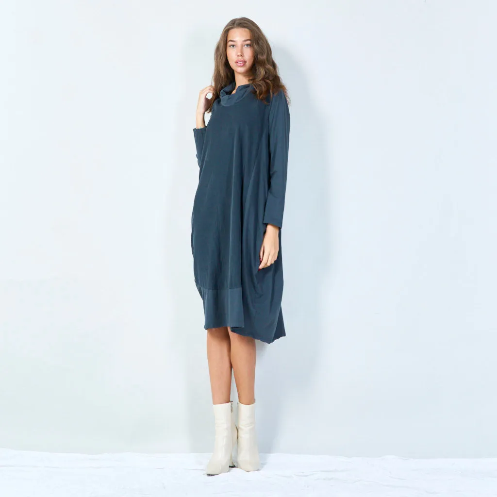 Cozy oversized draped hoodie dress wholesale