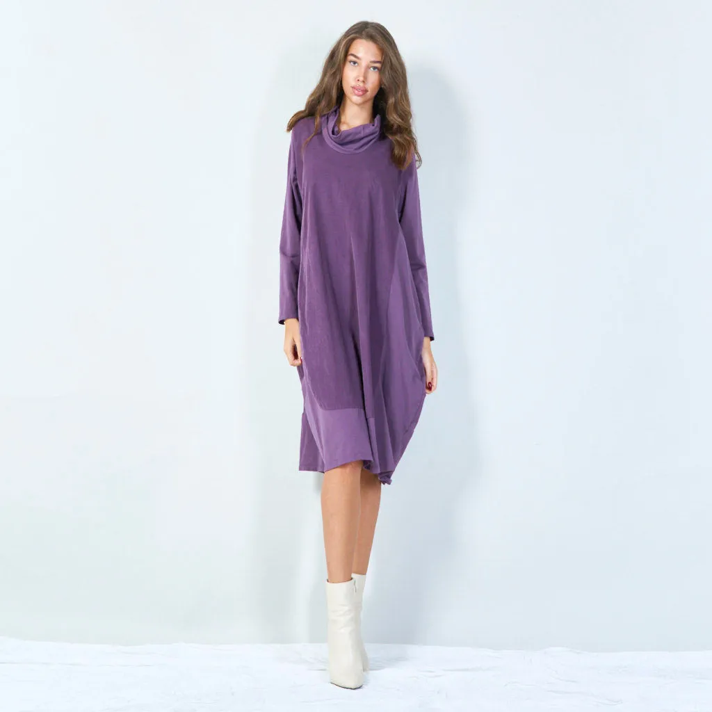 Cozy oversized draped hoodie dress wholesale